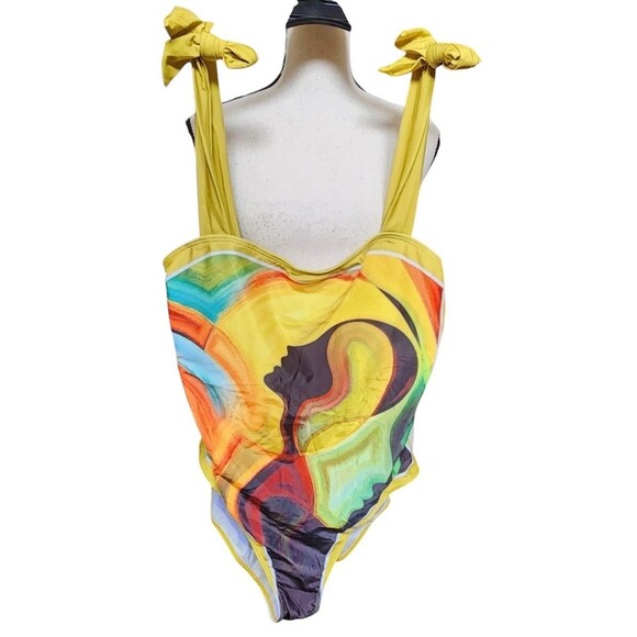 Boho Swimsuit Size XL One Piece - Picture 2 of 4